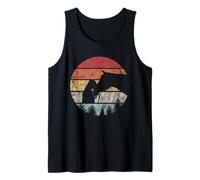 Retro Horse Girl Aesthetic Sunset Silhouette Tank Top