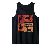 Retro Horse Rider Graphic for Men Women Kids Vintage Riding Tank Top