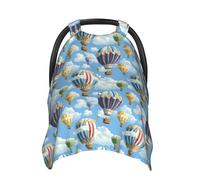 Retro Hot Air Balloon Print Baby Car Seat Covers, Breathable Nursing Cover Breastfeeding Cover, Stroller Covers, Multi-use Infant Carseat Canopy, Baby Boys Girls Newborn Essentials