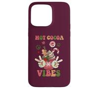 Retro Hot Cocoa Peace Sign Winter Holiday Graphic Case for iPhone 15 Pro Max