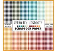 Retro Houndstooth Scrapbook Paper: Double sided decorative aesthetic classic vintage retro themed Houndstooth pattern craft paper print sheets for ... card making, collage, origami and DIY crafts