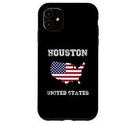 Retro Houston United States Distressed United States Flag Case for iPhone 11