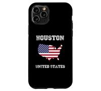 Retro Houston United States Distressed United States Flag Case for iPhone 11 Pro