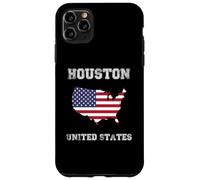 Retro Houston United States Distressed United States Flag Case for iPhone 11 Pro Max