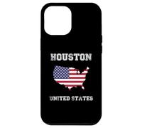 Retro Houston United States Distressed United States Flag Case for iPhone 12 Pro Max