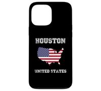 Retro Houston United States Distressed United States Flag Case for iPhone 13 Pro Max