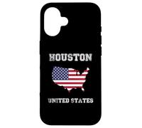 Retro Houston United States Distressed United States Flag Case for iPhone 16