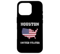 Retro Houston United States Distressed United States Flag Case for iPhone 16 Pro