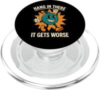 Retro Humor Hang There Getting Worse Graphic Vintage Style PopSockets PopGrip for MagSafe