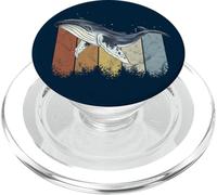 Retro Humpback Whale Deep Sea Ocean Sealife Art PopSockets PopGrip for MagSafe