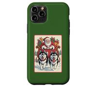 Retro Husky Christmas Sled Team - Santa’s Dog Sled Crew Case for iPhone 11 Pro