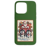 Retro Husky Christmas Sled Team - Santa’s Dog Sled Crew Case for iPhone 15 Pro Max