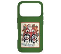 Retro Husky Christmas Sled Team - Santa’s Dog Sled Crew Case for iPhone 17 Pro