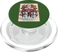 Retro Husky Christmas Sled Team - Santa’s Dog Sled Crew PopSockets PopGrip for MagSafe