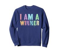 Retro I AM WINNER Empowering Champion Motivational Personal Sweatshirt