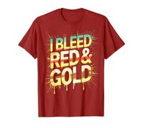 Retro I Bleed RED & Gold Field Day Football Spirit Week T-Shirt