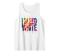 Retro I Bleed White Team Vibes Only Spirit Week My Field Day Tank Top