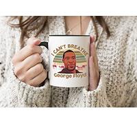 Retro I Cant Breath George Floyd Black Handle Mug Coffee Tea Mug 330ml Cup