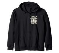 Retro I Could Be Meaner But Jesus Said No Funny Christian Zip Hoodie