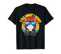 Retro I Do What I Want Cat Funny Cat Retro T-Shirt