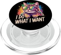 Retro I do what I want cat with sunglasses funny cat lover PopSockets PopGrip for MagSafe