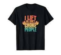 Retro I Lift So I Stay Calm - Funny Workout T-Shirt