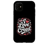 Retro I Love CREED First Name Personalized Heart Kids Women Case for iPhone 11