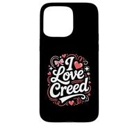 Retro I Love CREED First Name Personalized Heart Kids Women Case for iPhone 15 Pro Max