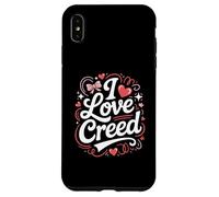 Retro I Love CREED First Name Personalized Heart Kids Women Case for iPhone XS Max