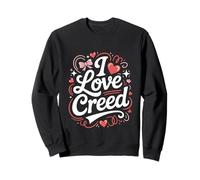 Retro I Love CREED First Name Personalized Heart Kids Women Sweatshirt