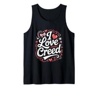 Retro I Love Creed First Name Personalized Heart Kids Women Tank Top