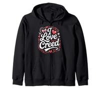 Retro I Love CREED First Name Personalized Heart Kids Women Zip Hoodie