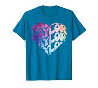 Retro I Love Heart Taylor Groovy Personalized First Name T-Shirt