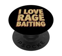 Retro I Love Rage Baiting Funny Internet Troll PopSockets Adhesive PopGrip