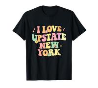 Retro I Love Upstate New York Summer Travel Nature Outdoors T-Shirt