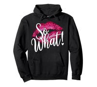 Retro I So What Pink Colors Party Funny For Men Women Kids Pullover Hoodie