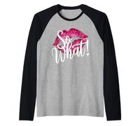 Retro I So What Pink Colors Party Funny for Men Women Kids Raglan Baseball Tee
