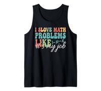 Retro I Solve Math Problems Like It's My Job Back to school Tank Top