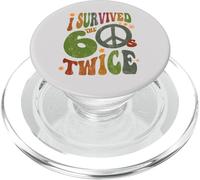 Retro I SURVIVED The SIXTIES TWICE 70th Birthday Funny 60's PopSockets PopGrip for MagSafe