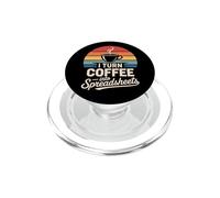 Retro I Turn Coffee Into Spreadsheets funny PopSockets PopGrip for MagSafe