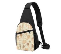 Retro ice Cream Printed Sling Backpacks Casual Crossbody Shoulder Bag Chest Pack for Men Women