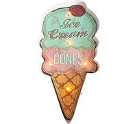 Retro ice cream-shaped LED light - Portable battery-powered, bedroom/living room/party decoration, warm atmosphere night light, cute decorative for children's rooms