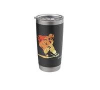 Retro Ice Hockey Boy Drawing Stainless Steel Insulated Tumbler