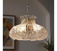 Retro Ice-Melt Glass Chandelier Vintage Lighting Decorative Glass Light Retro Decor Ambient Lighting Artistic Chandelier Dining Room Lighting Living Room Chandelier,40Cm/40Cm