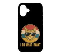 Retro Ich Mache was ich Want, cat Funny cat Lover Case for iPhone 16