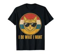 Retro Ich Mache was ich Want, cat Funny cat Lover Value Graphic T-Shirt