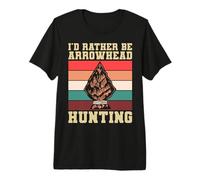 Retro I'd Rather Be Arrowhead Hunting Spear Hunting Hunter Premium T-Shirt