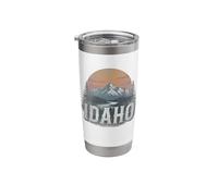Retro Idaho Skyline Vintage Souvenir Stainless Steel Insulated Tumbler
