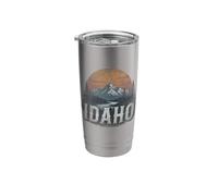 Retro Idaho Skyline Vintage Souvenir Stainless Steel Insulated Tumbler