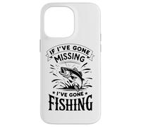 Retro If I've Gone Missing I've Gone Fishing Funny Angler Case for iPhone 14 Pro Max